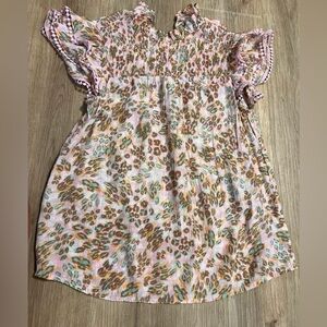 Nanette Lepore Pink and Brown Floral Blouse